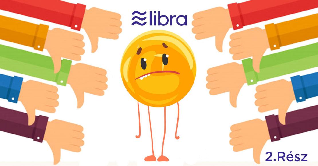 Libra token és lefelé mutató hüvelykujjak.